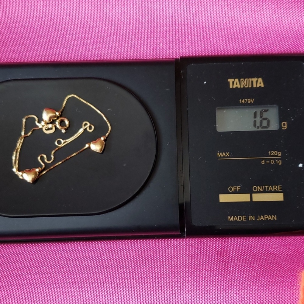 Authentic 18kt saudi gold  anklet